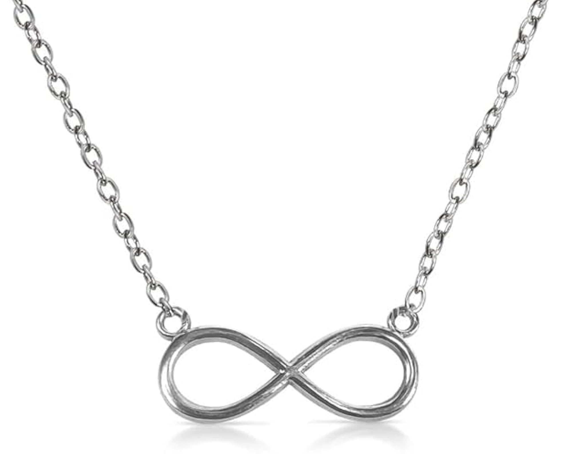 Pack of 2 Stainless Steel Infinity Necklace Pendant